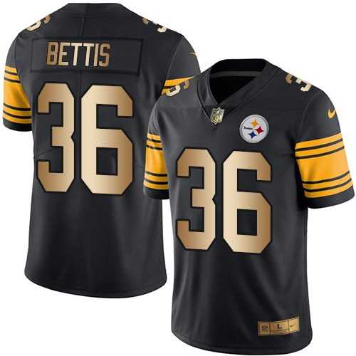 Nike Steelers 36 Jerome Bettis Black Gold Color Rush Limited Jersey Dzhi,We sell and wholesale Nike Steelers 36 Jerome Bettis Black Gold Color Rush Limited Jersey Dzhi on line form chian!